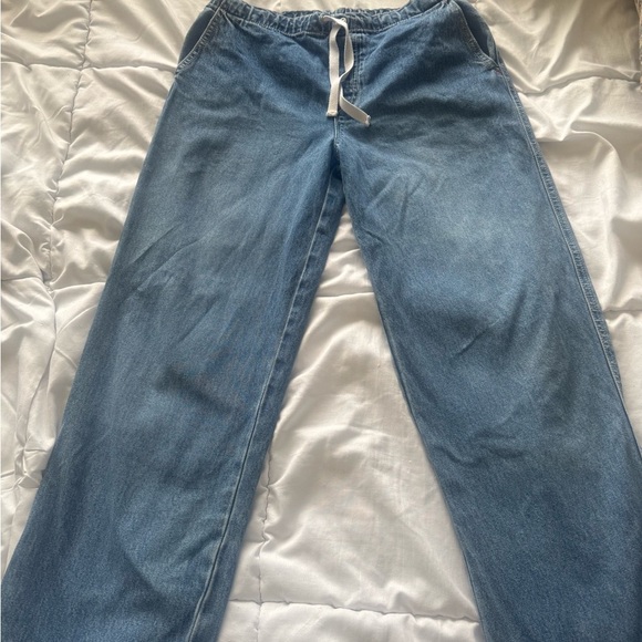 GAP Blue High-Waist Wide-Leg Jeans - Picture 1 of 6